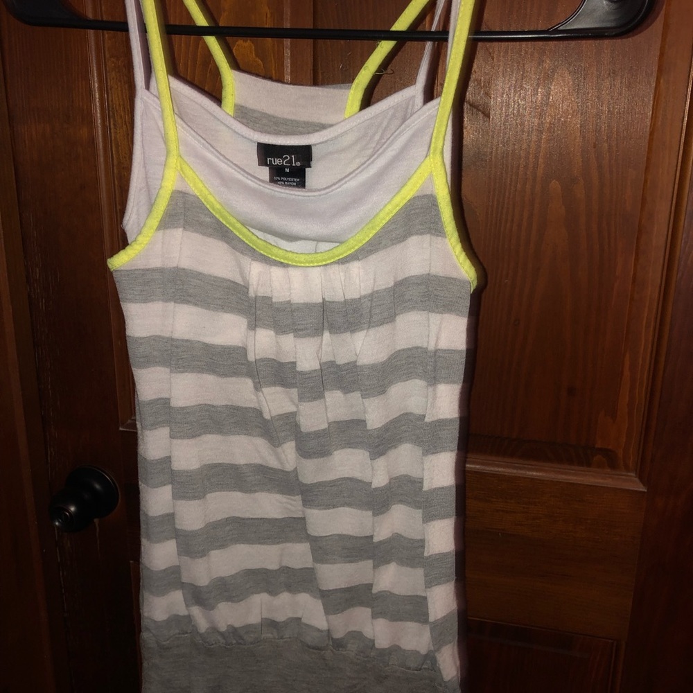 M- striped tank top